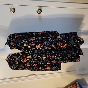 Old navy black floral dress size s/p